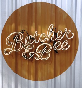 Butcher and Bee Sign